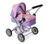 Bayer Chic 2000® Cochecito Smarty - Cochecito de muñecas - Corazones morados - Plegable - con Capota, Bolsa, Almohada y Manta - Altura del Mango 56 cm - para niños a Partir de 2 años