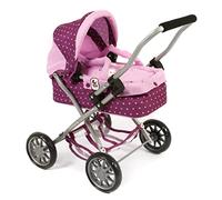 Bayer Chic 2000 Cochecito Smarty para muñecas con Bolsa de Transporte | Mini cochecito compacto para niños a partir de 2 años. Incluye bolsa de transporte suave, capota y práctica red para equipaje