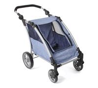 Bayer Chic 2000® Roadster - Camioneta para muñecas - Jeans Blue - Mango Ajustable en Altura 33 - 71 cm - Estructura Moderna - para Dos muñecas de hasta 46 cm - 3-8 años