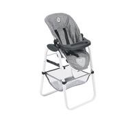 Bayer Chic 2000® Trona para muñecas - Jeans Gris - Ajustable y Plegable - Mochila y Red de Equipaje - Muñecas de hasta 50 cm - Accesorios para muñecas 3-8 años