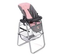 Bayer Chic 2000 - Trona para muñecas, Trona para muñecas, Muebles de muñecas, Accesorios para muñecas, Gris Melange, Rosa