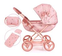 Bayer Design 12726AA Cochecito de muñecas Cosy, Plegable, Bolsa, Cesta integrada, Manta y Almohada