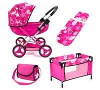 Bayer Design 12749AB Cochecito de Munecas Cosy, Cama, Manta, Almohada, Bolso