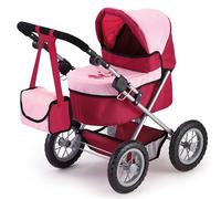 Bayer Design 13014Aa, Cochecito, Carro Muñecas Trendy, Combolsa, Plegable, Ajustable, Rojo, Rosa, Color (13014)
