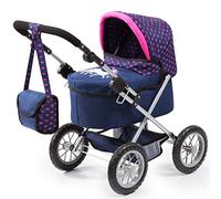 Bayer Design 13054Aa Trendy - Cochecito de Muñeca Combolsa, Ajustable, Color Azul/Rosa, 67 X 40 X 68 Cm