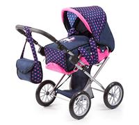Bayer Design 13654AA City Star en diseño moderno de unicornio, cochecito combi, con capazo extraíble y bolso de hombro, con asa ajustable, para muñecas de hasta 46cm, azul rosa