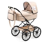 Bayer Design 14375AA Cochecito de muñeca nostálgico, clásico, con Cesta integrada, Bolsa