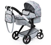 Bayer Design 17007AA Cochecito de muñeca Combi Xeo, Carro para muñecos, Bolsa, Convertible, Regulable en Altura