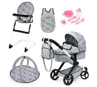 bayer Design Cochecito de muñeca combi Xeo Deluxe Set, gris