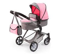 Bayer Design 18125Aa - Cochecito de Muñecas City Neo, Convertible, Rosa, Gris