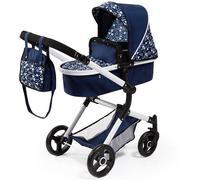 Bayer Design 18481Aa, Cochecito de Muñecas, Carro Neo Vario, Combolsa, Convertible, Plegable, Ajustable, Azul Comcorazona, Color