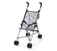 Bayer Design 30507AB Silla de Paseo para muñecas con Bolsa, Plegable, cinturón de Seguridad Integrado, Ruedas Dobles