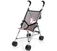 Bayer Design 30533AF Silla de Paseo para muñecas con Bolsa, Plegable, cinturón de Seguridad Integrado, Ruedas Dobles