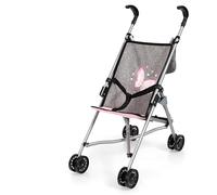 Bayer Design 30533AF Silla de Paseo para muñecas con Bolsa, Plegable, cinturón de Seguridad Integrado, Ruedas Dobles