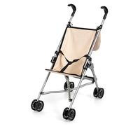 Bayer Design 30575AB Silla de Paseo para muñecas con Bolsa, Plegable, cinturón de Seguridad Integrado, Ruedas Dobles