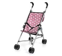 Bayer Design 30576AB Silla de Paseo para muñecas con Bolsa, Plegable, cinturón de Seguridad Integrado, Ruedas Dobles