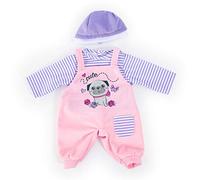 Bayer Design 42 a 46cm, accesorios para muñeca, pantalón con peto, top y gorra, conjunto, ropa con un bonito motivo de perro, color rosa, púrpura (84683AA) , color/modelo surtido