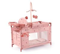 Bayer Design 62626AA Cama de muñecas, Almohada, Manta, Trona integrada, móvil