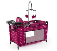 Bayer Design 62667AA Cama de muñecas, Almohada, Manta, Trona integrada, móvil, Accesorios para muñecas