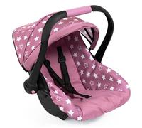 Bayer Design 67976AB Silla de Coche para muñecas, Asiento para muñecos, con Capota, asa Regulable, cinturón