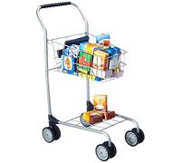 Bayangtoys-75000AA Bayer Design 75000AA Carro niños, carrito compra supermercado metal, color silver 75000S