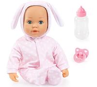 Bayer Design Design-93822AA 93822AA Anna con Sonidos, muñecas interactivas, Habla, blandita, Chupete, biberón, 38 cm, Color Rosado, Small