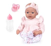 Bayer Design 93827AE Muñeca bebé Reborn, Recien Nacido muñeco Real, Chupete, biberón, 38 cm