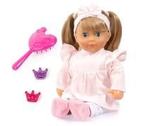 Bayer Design 93834AK Muñeca con Pelo, función, Ojos dormidos, muñeca de Juego ríe, Sonido de Beso, 38 cm