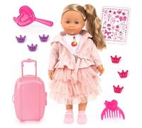 Bayer Design 94637AN Charlene - Muñeca interactiva con Pelo parlante, muñeco Funcional, Cuerpo Suave, Ojos para Dormir, Accesorios, 46 cm