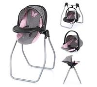 Bayer Design Accesorios para muñecos Set 4 en 1, Trona, portabebés