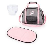 Bayer Design Design-69033AB 69033AB Bolso, Cambiador, pañal muñeco, Jeans-Gris, Rosa, Color, Small