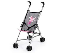 Bayer Design- Buggy para muñecas, plegable, con cintura, Color gris, rosa con hada (30566AA)