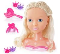 Bayer Design - Cabeza para peinar, My Lovely Princess con accesorios. Color Rosa, Rubio