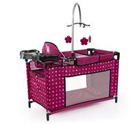 Bayer Design 62667AA Cama de muñecas, Almohada, Manta, Trona integrada, móvil, Accesorios para muñecas