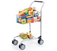 Bayangtoys-75000AA Bayer Design 75000AA Carro niños, carrito compra supermercado metal, color silver 75000S