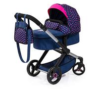 Bayer Design Cochecito de muñeca Combi Xeo 17054AA – Convertible, regulable en altura, con bolsa