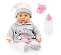 Bayer Design- First Words Baby, 24 Sonidos, 38 cm, Color gris, rosa, caracol (93824BC) , color/modelo surtido