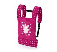 Bayer Design- Portabebés EasyCarry, Transporte, Porta, Accesorios para muñecos, Juguetes para niños, Ajustable, Color burdeos con hada (62267AA)