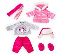 Bayer Design Ropa de muñecas de 40 a 46cm, Accesorios para muñeca, Vestidos para muñecas, Rosado, Gris (84613AA)