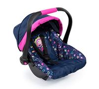 Bayer Design 67917AA Silla de Coche para muñeca Easy Go, Accesorios, Asiento para bebé muñecos con cinturón de Seguridad, Azul, Rosa, Sirena