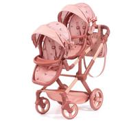 Bayer Design Twin Xeo Cochecito de muñeca gemelas, Altura Regulable, Bolsa