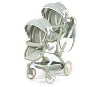 Bayer Design Twin Xeo Cochecito de muñeca gemelas, Altura Regulable, Bolsa