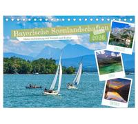 Bayerische Seenlandschaften - Natur im Einklang mit Freizeit und Kultur (Tischkalender 2026 DIN A5 quer), CALVENDO Monatskalender: Bayern empfängt ... Bundesland ein idyllisches Flair verleihen.