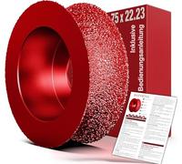 BAYERTAL® Fresa de borde diamantada Ø75mm x 22,23 R10 - Herramienta para redondear azulejos duros, granito y más - Fresa de redondeo para resultados precisos y profesionales - Fresa de radio 75 mm R10