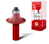 BAYERTAL Fresa redondeada de diamante 35 mm x R10 - para redondear azulejos duros, gres porcelánico, granito, mármol, etc. - Fresa de radio - Fresa de bordes de calidad premium para taladros - Fresa