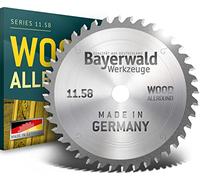 Bayerwald HM - Hoja de sierra circular para madera - 205 mm de diámetro x 2,8 mm x 18 mm | WZ negativo (24 dientes) | para sierra tronzadora y ingletadora