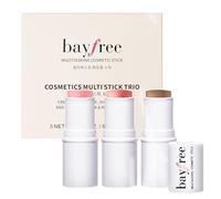 bayfree 3 PCS Makeup Cream Contour Stick Set, Iluminador & Bronceador & Colorete en Barra, Larga Duración, Contorno Facia Natural, Acabado Mate & Radiante, Trío Multi Stick para Todas las Pieles