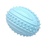 bayicie Juguetes de dentición para perros con bola de limpieza, pelota de rugby resistente a las mordeduras con sonido interactivo para perros pequeños, medianos y grandes