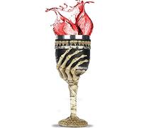 BAYINBROOK Resina de Acero Inoxidable Taza del Kráneo,Taza del cráneo 3D,Jarra de Cerveza Vikingo,para Café Bebidas Zumo Halloween Bar (Santo Grial 2)