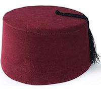 BAYKUL Dr. Who Sombrero de fieltro para Shriner turco Fez, árabe marroquí Aladdin Abu (rojo)
